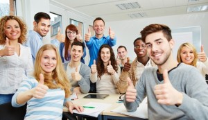 Group of Employees Giving a Thumbs up