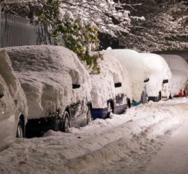 Cars Covered in snow
