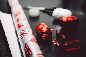 Red and White Christmas Wrapping Paper